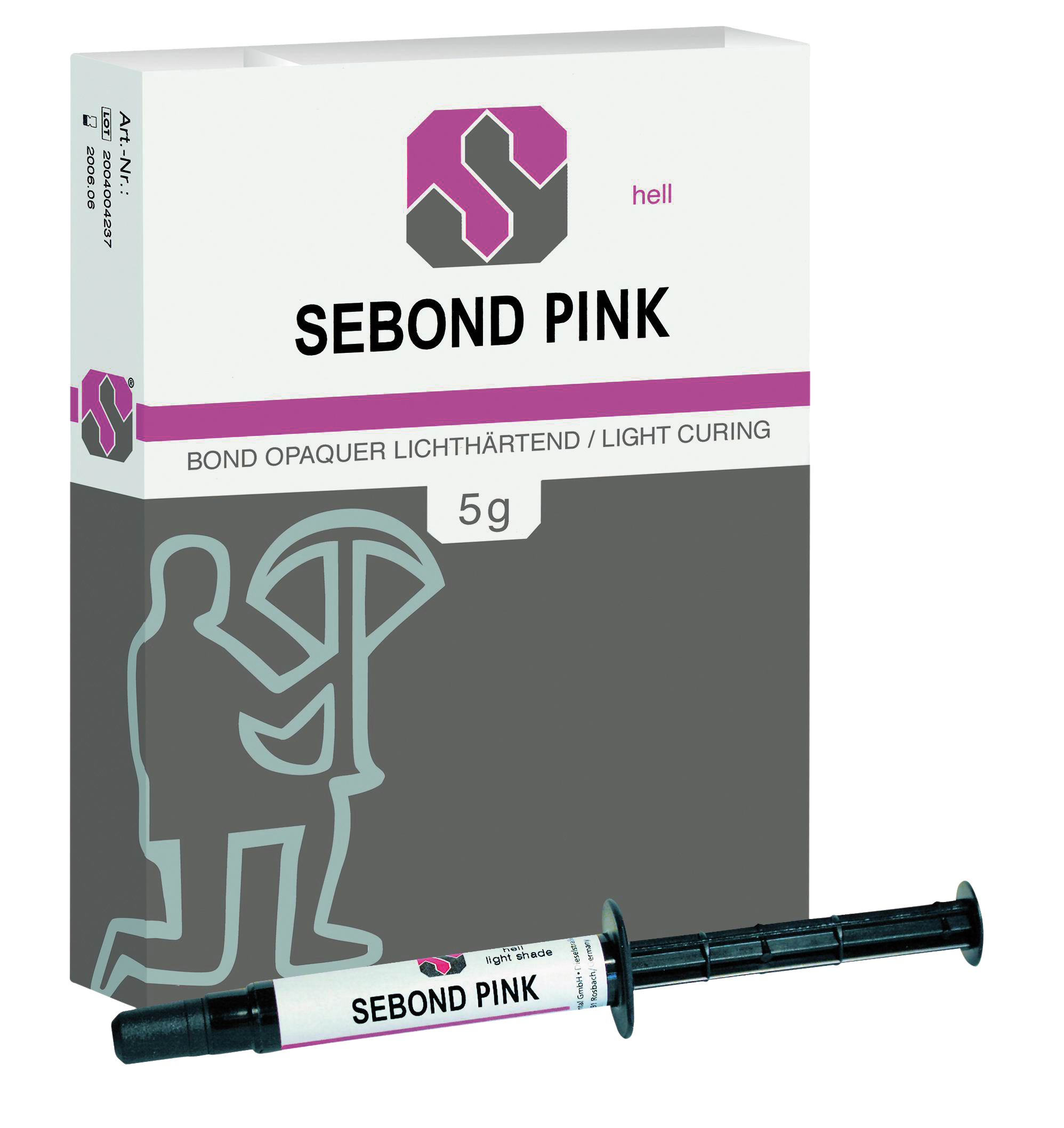 Sebond bond opaquer pink light, 5 g, 5 g-syringe