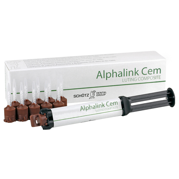 Alphalink Cem semi transparent, 2 x 4g cartridge incl. mixing cannula