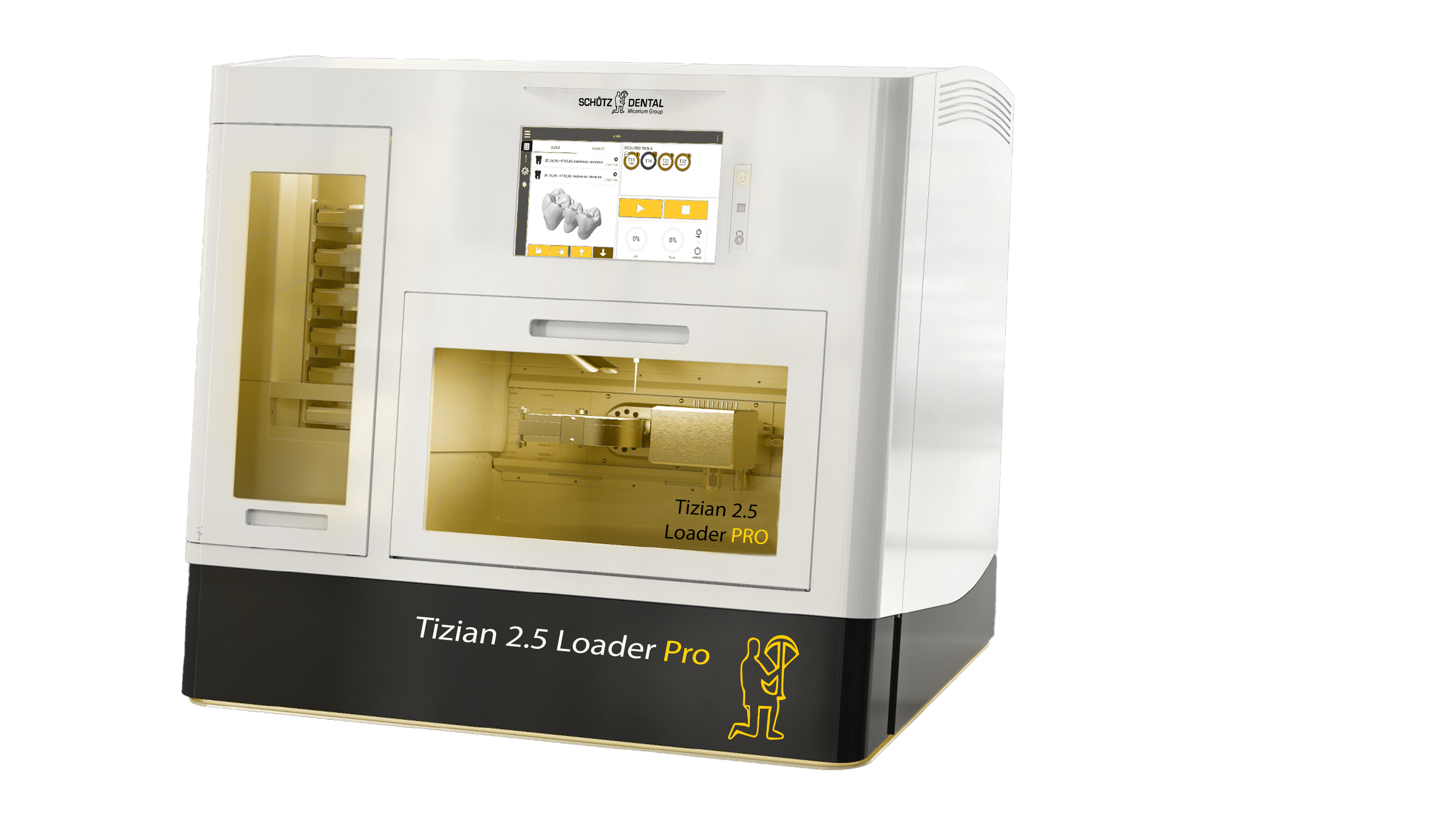Tizian 2.5 Loader Pro milling machine, 5-axis-simultaneous processing, 3mm collet chuck