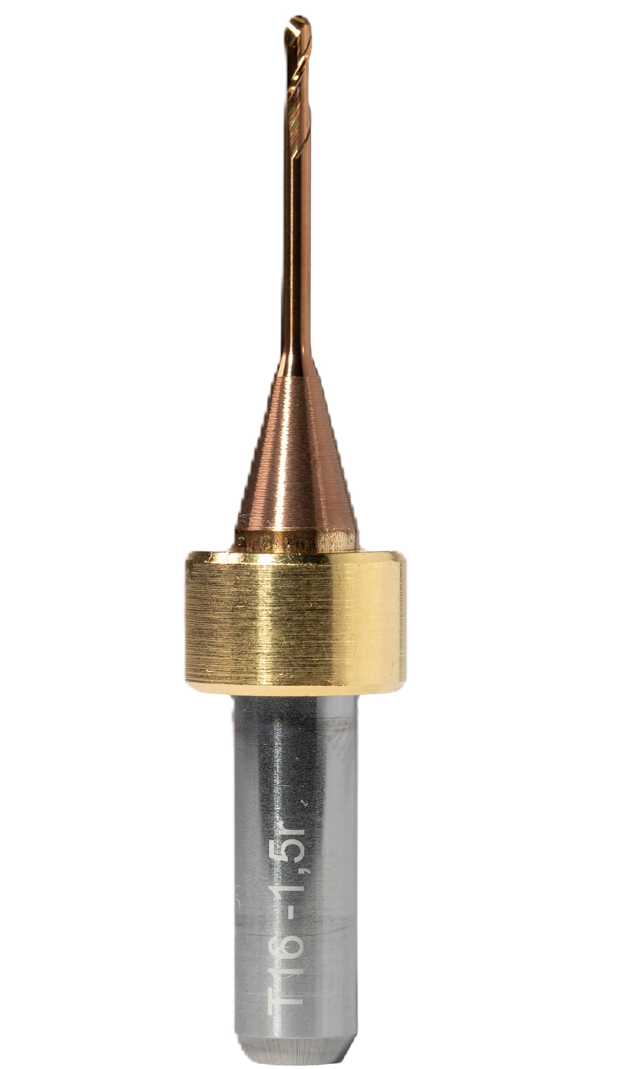 T16 - Radius milling cutter 1.5 mm long for zircon/PMMA/wax, for Tizian Cut 5/3.5 for 6mm collet chuck