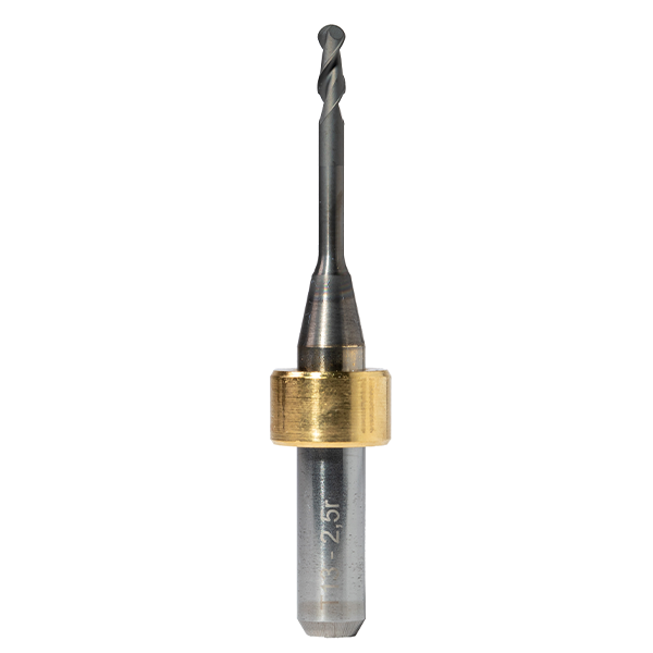 T13/T40/T50 - Radiusfräser 2,5 mm für Zirkon/Komposit, diamantiert