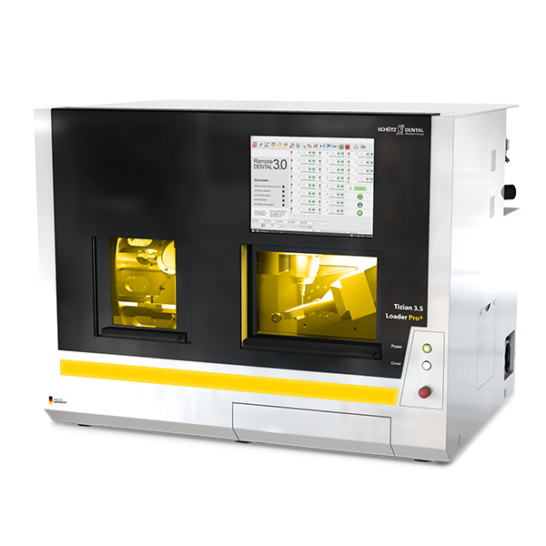 Tizian 3.5 Loader Pro+ Fräsmaschine inkl. 2,6 kw Hochfrequenz-Spindel, 8 Edelstahl Blankhaltern