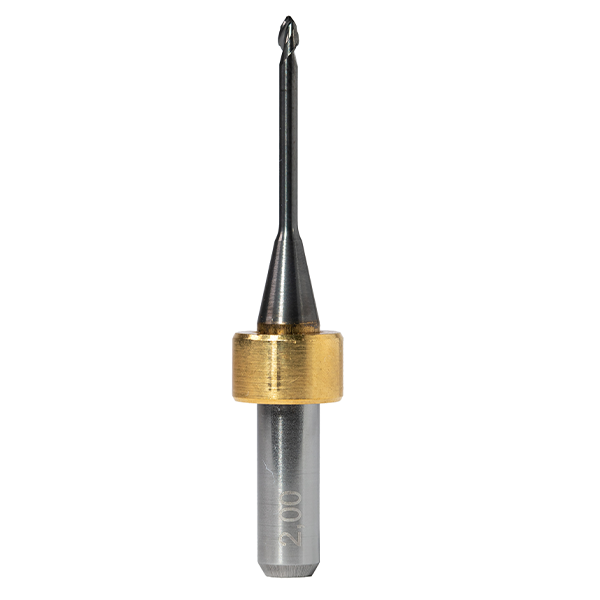 T35 Radiusfräser 2 mm für PMMA/Wachs lang Tizian Cut 5/5.2 für 6mm Spannzange