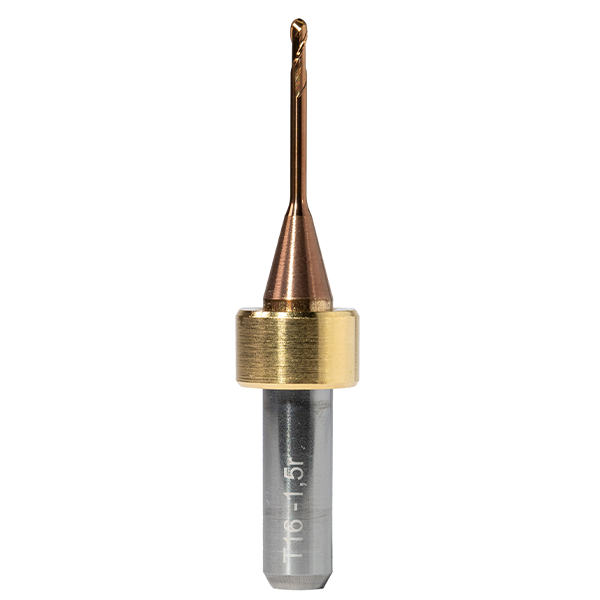 T16 - Radiusfräser 1,5 mm Universal für Zirkon/PMMA/Wachs, lange Ausführung für 6mm Spannzange