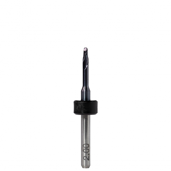 T2/T7 - Radiusfräser 2,0 mm für CoCr/Titan für Tzian Cut 5/1.5 für 3mm Spannzange