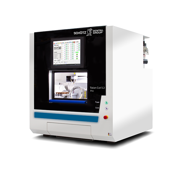 Tizian Cut 5.2 Pro Fräsmaschine inkl. Nassbearbeitung, Polymerbeton, Nullpunktspannsystem & 2 Blankhalter