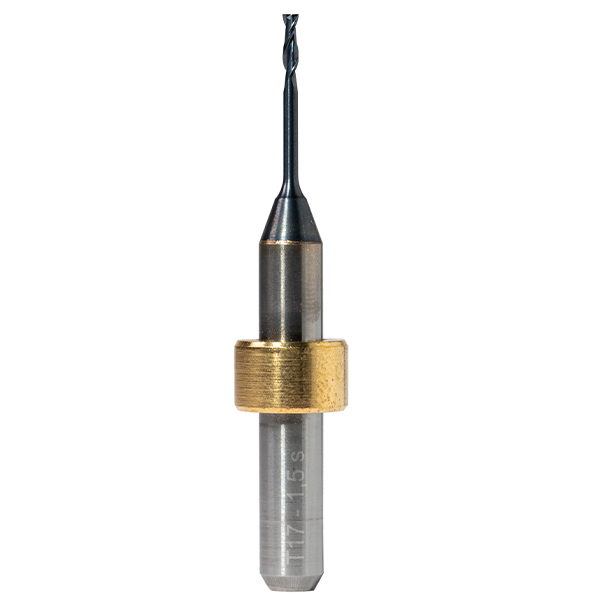 T17 - Schaftfräser 2-Schneider 1,5 mm für Zirkon/Wachs/PMMA, lange Ausführung