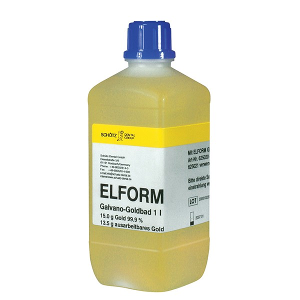 EL-Form Goldbad für Dentalgalvanisierung