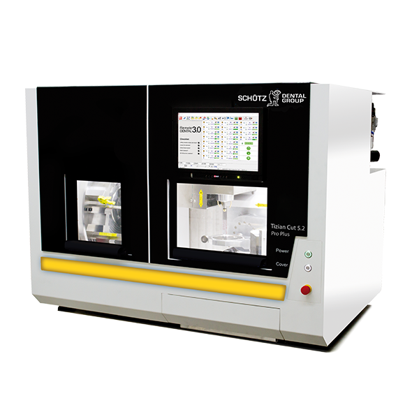 Tizian Cut 5.2 Pro Plus Fräsmaschine inkl. 12-fach Blankwechsler, 8 Blankhaltern, Nassbearbeitung & Nullpunktspannsystem